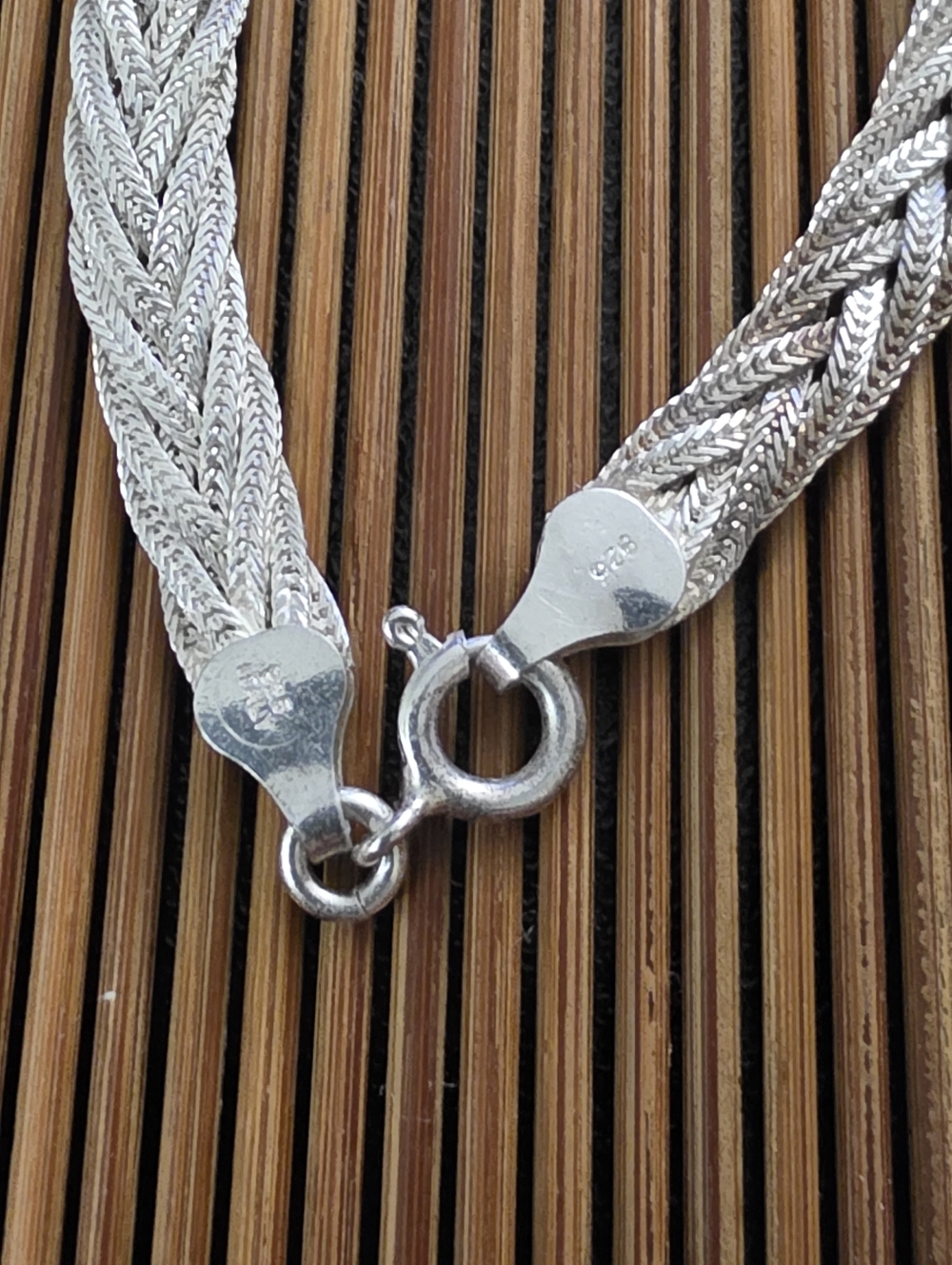 925 Silver Braided Bracelet (Vintage) - Picture 9 of 15